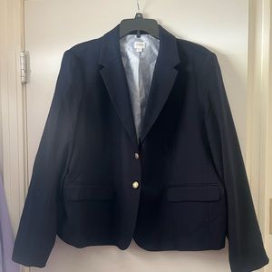 J Crew Plus Size 24W 3x navy blue blazer new without tags